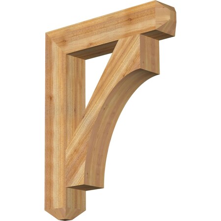 Ekena Millwork Westlake Craftsman Rough Sawn Bracket, Western Red Cedar, 6"W x 32"D x 40"H BKT06X32X40WTL04RWR